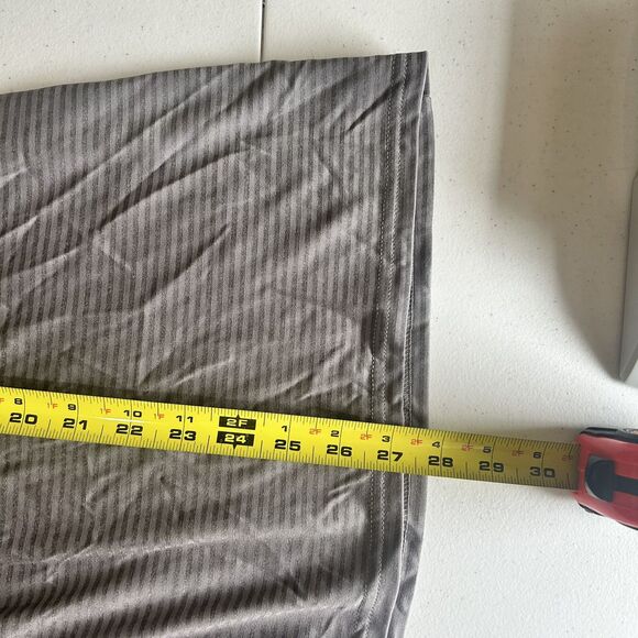 Whataburger Employee Polo Shirt Womens Med Gray Stripe Longsleeve Top Collar - Picture 9 of 9